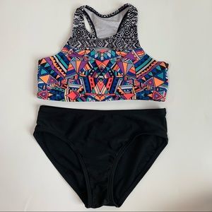 Colorful razor-back swimsuit